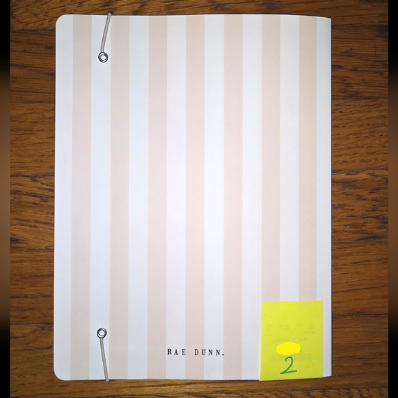 New Rae Dunn 2026 Monthly Planner 12-month Black/Ivory Stripes Calendar - Picture 8 of 13